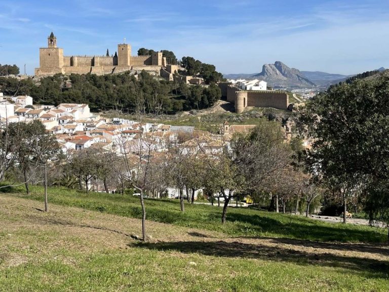 The Alcazaba of Antequera with the Lovers' Rock in the background