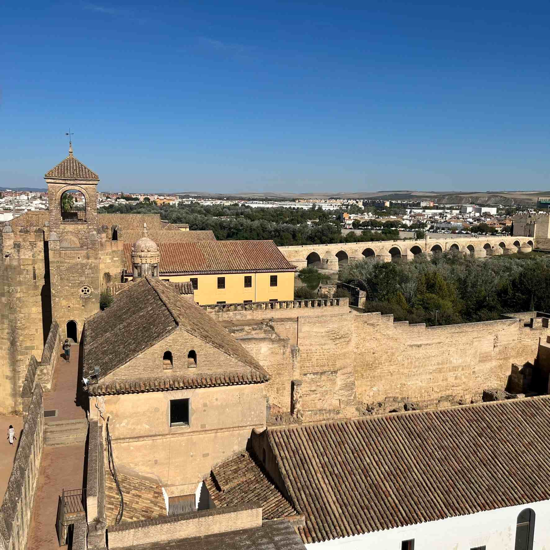 View from the ramparts in the Castle of the Christian Monarchs in Córdoba