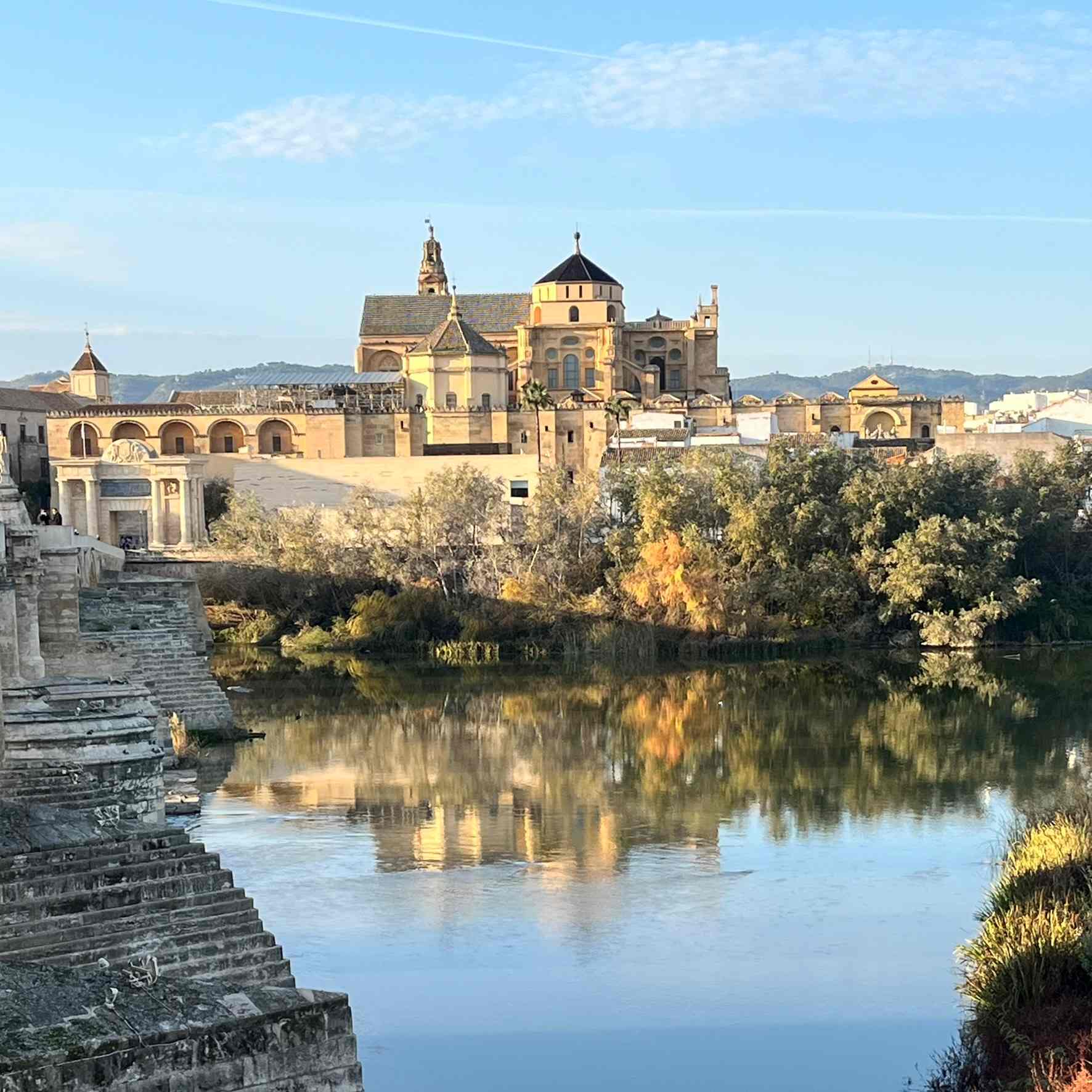View of the Mosque-Cathedral of Córdoba from the Roman bridge