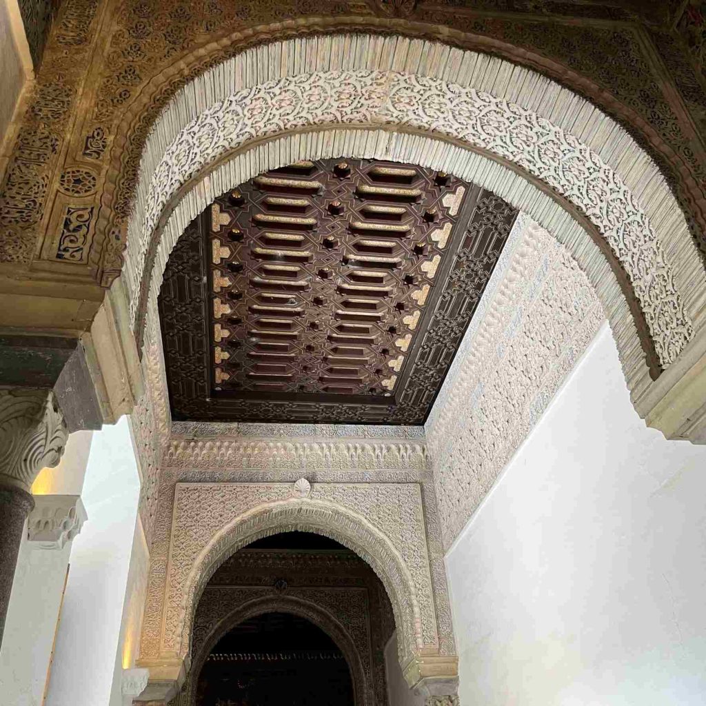 Mudéjar ceiling in Pedro I Palace