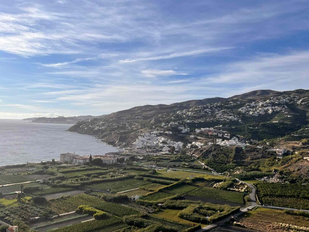 View of the Mediterranean coast from Salobreña castle