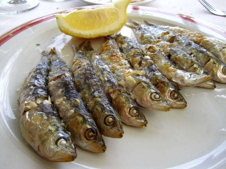 Grilled sardines