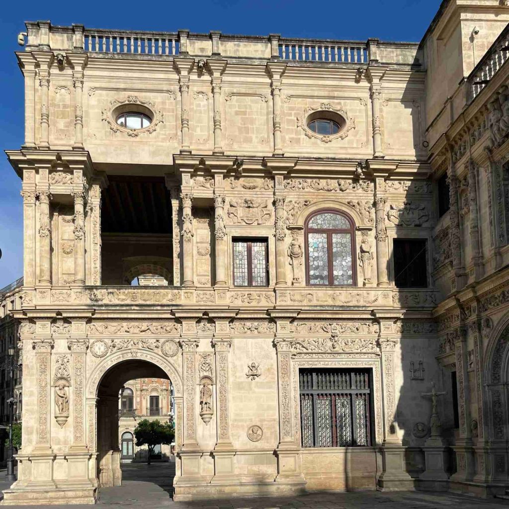 Seville City Hall, designed by Diego de Riaño in the Plateresque style